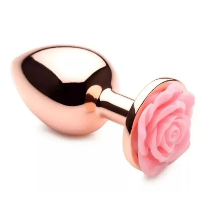 Plug Anal Oro Rosa Dorado Elegante Talla S