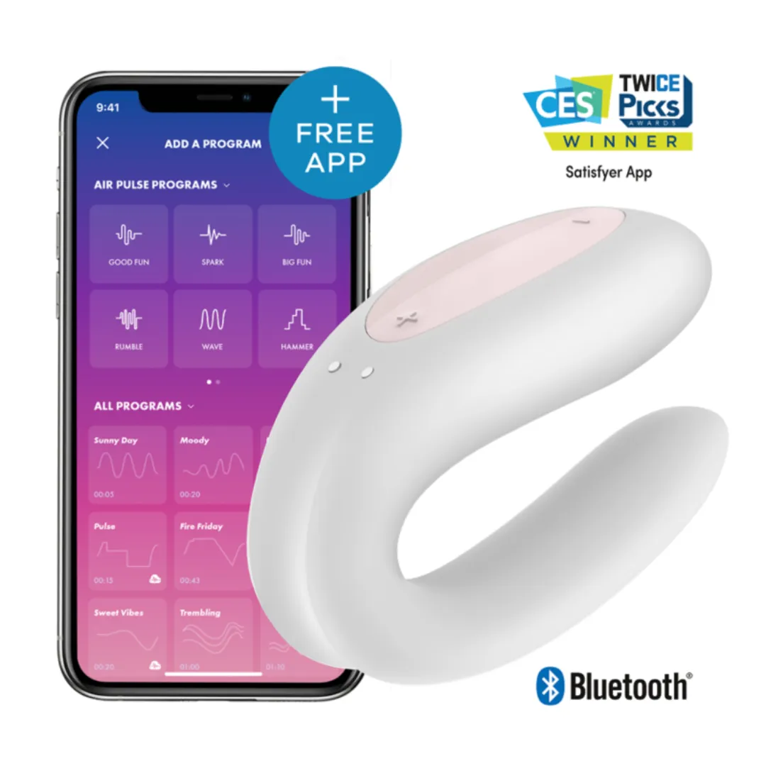 Satisfyer Vibrador Interactivo App Bluetooth Double Joy Blanco 