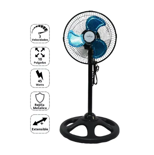 Ventilador Pequeño Potente 3 Velocidades Metálico 10 Envio Gratis