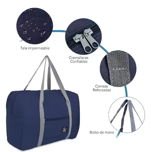 Bolsa De Viaje Plegable Cómoda Y De Gran Capacidad Envio Gratis