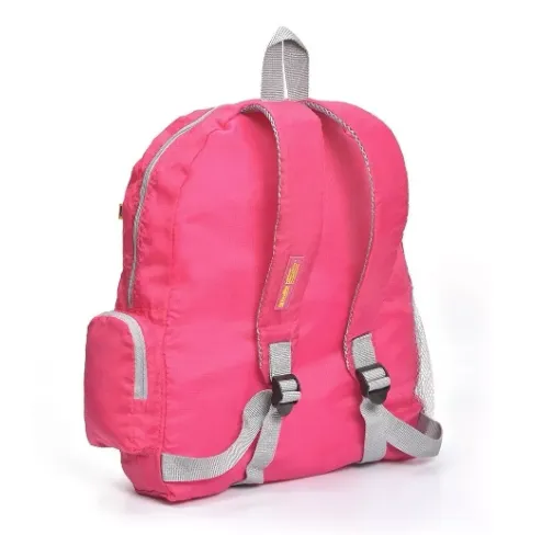 Mochila Bolso Grande Plegable Para Viaje 11 Litros Poliester Rosa Envio Gratis