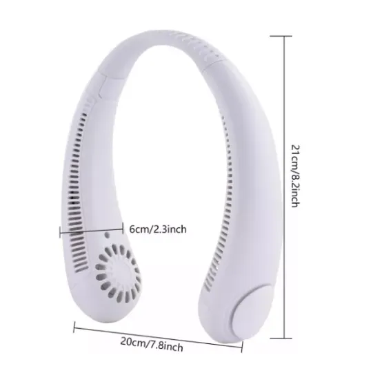 Ventilador Personal Portátil Para Cuello Recargable Blanco Envio Gratis