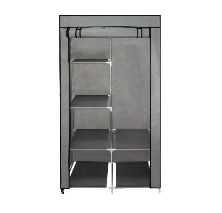 Mueble Closet Armario Organizador Tela Portatil Ropa Gris Envio Gratis