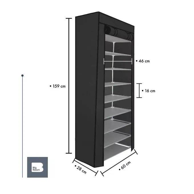 Mueble Zapatero Organizador Tela Con Forro 9 Niveles Armario Envio Gratis