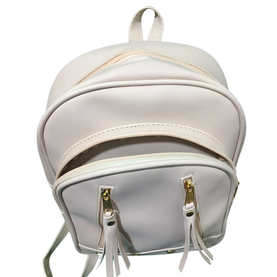 Bolso Morral Dama Chic Juvenil Beige (22158)