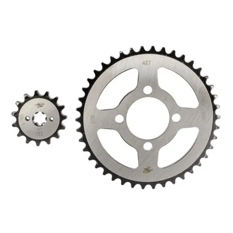 Kit Sprocket 15X42 (420) Xcd 125-Discover 100-110-Platino 125-110 /Revo Scorpion_Kitx2