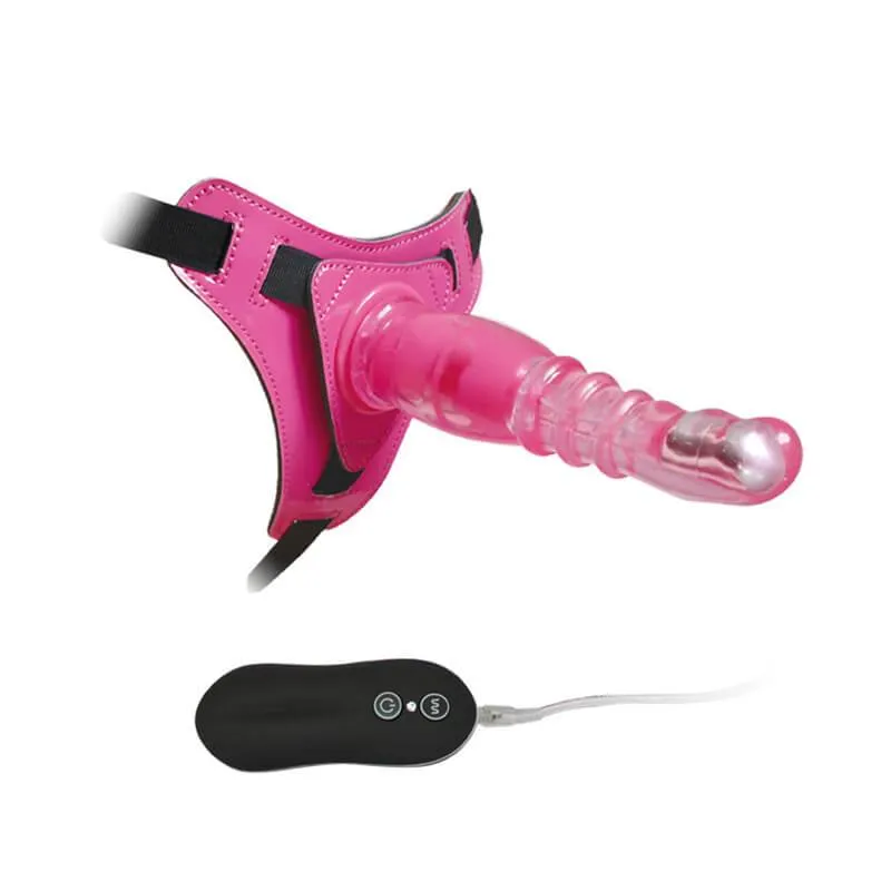 Arnés StrapOn Vibrador Heby Fucsia Camtoyz