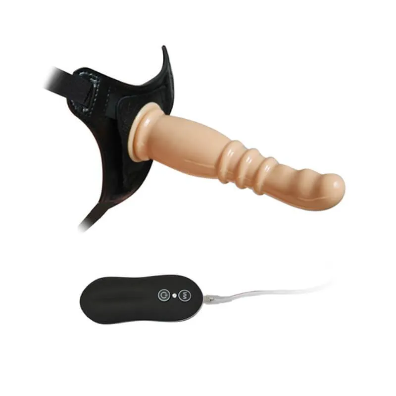 Arnés StrapOn Vibrador Heby Piel Camtoyz