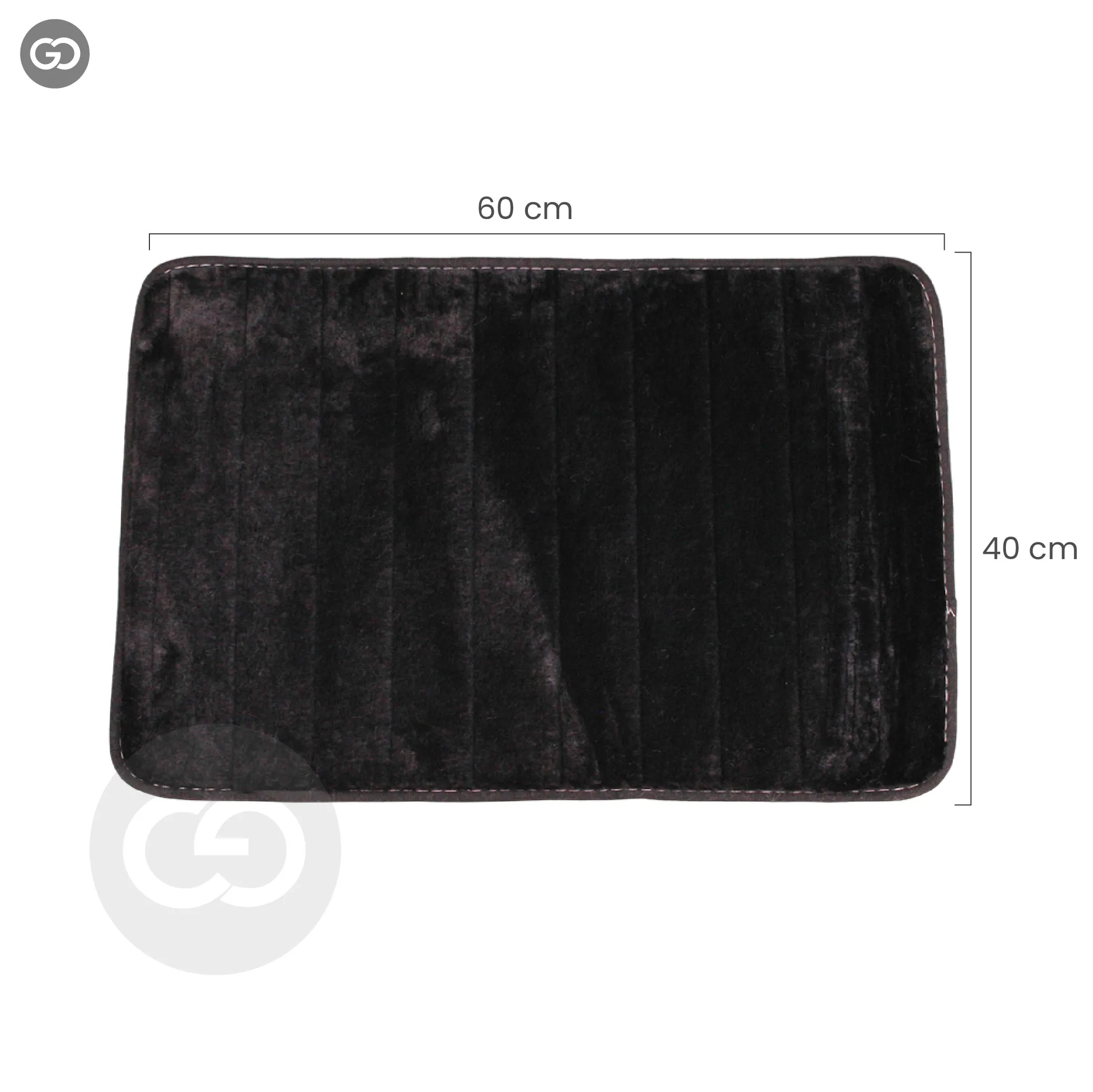 Tapete Alfombra Antideslizante Negro 58x38cm Elegante Habitación