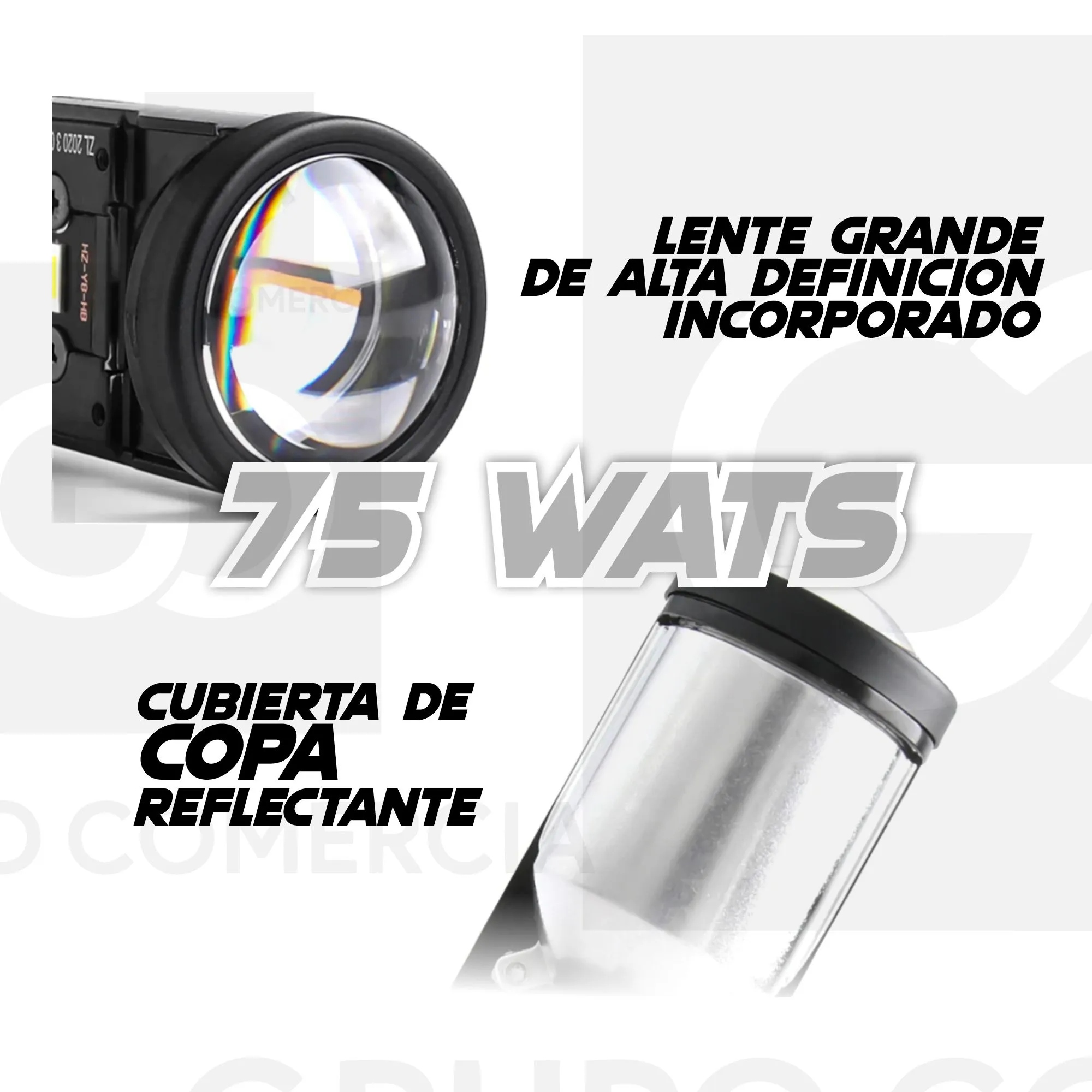 Par Bombillos Led Proyector Lupa Carro Moto 20.000 Lumens