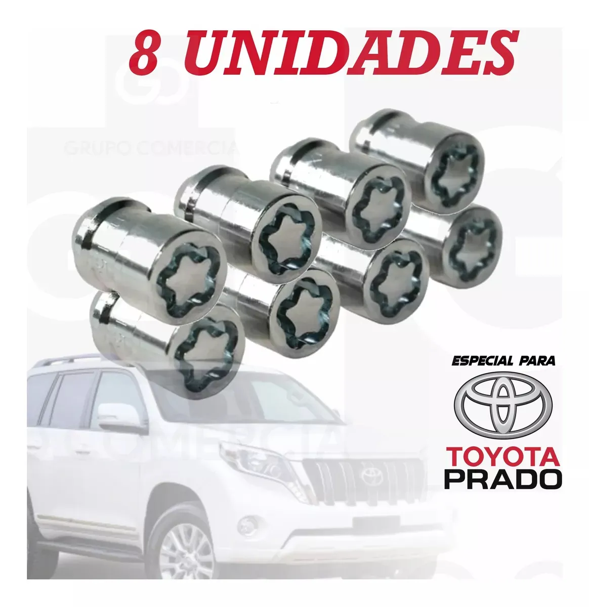 Pernos De Seguridad Anti Robo Toyota Prado Doble Seguridad