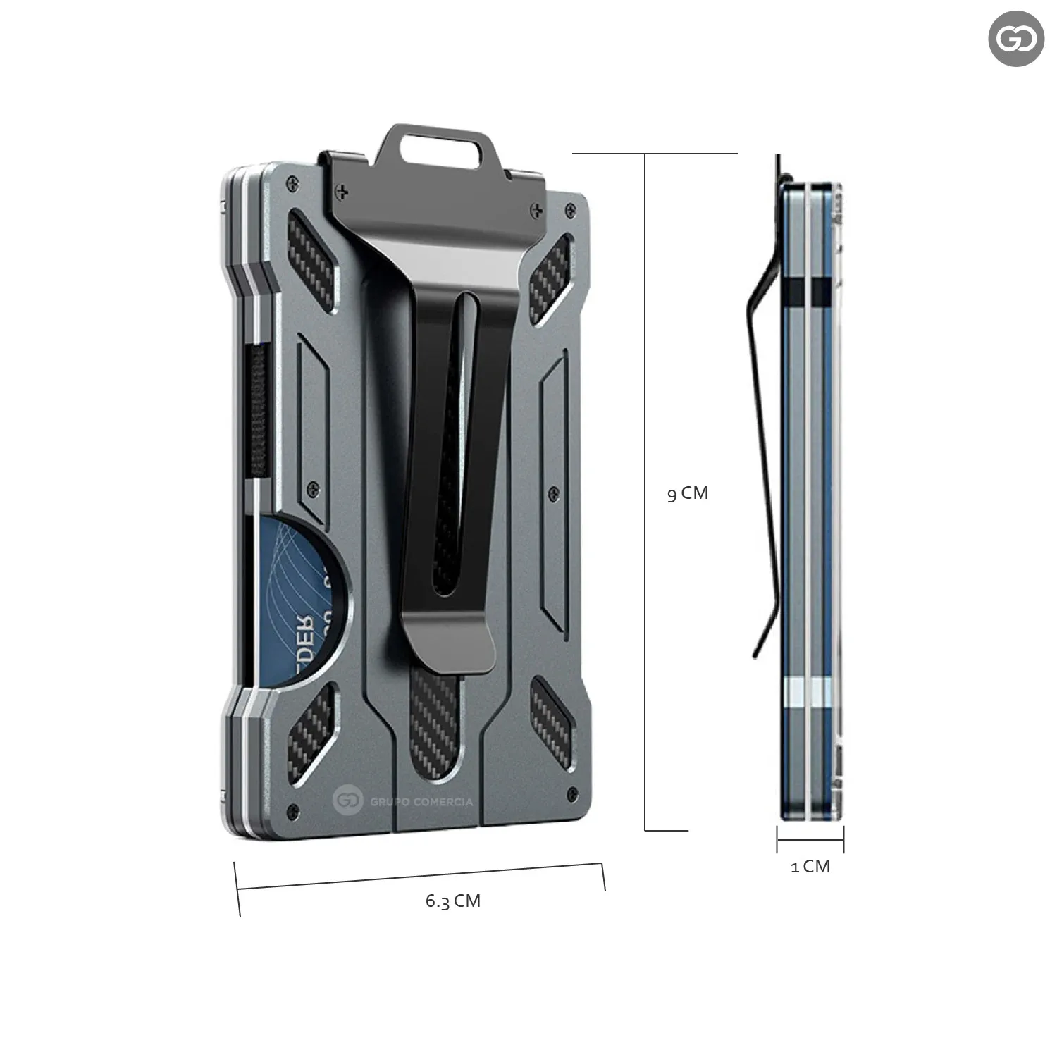 Billetera Para Hombre De Seguridad Metálica Bloqueo De Rfid