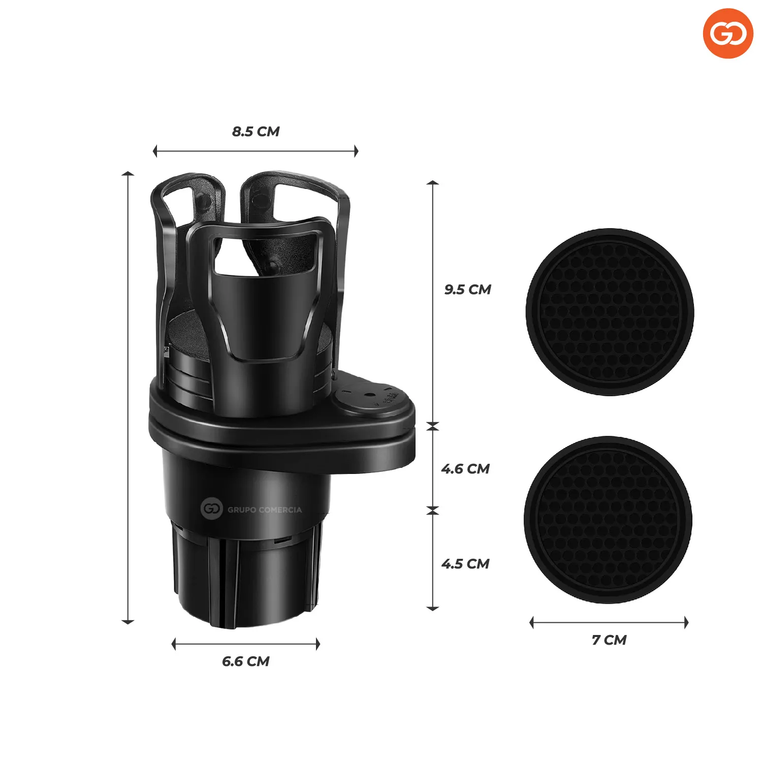 Porta Vaso 2 En 1 Multiusos Ajustable Seguro 360° Celulares