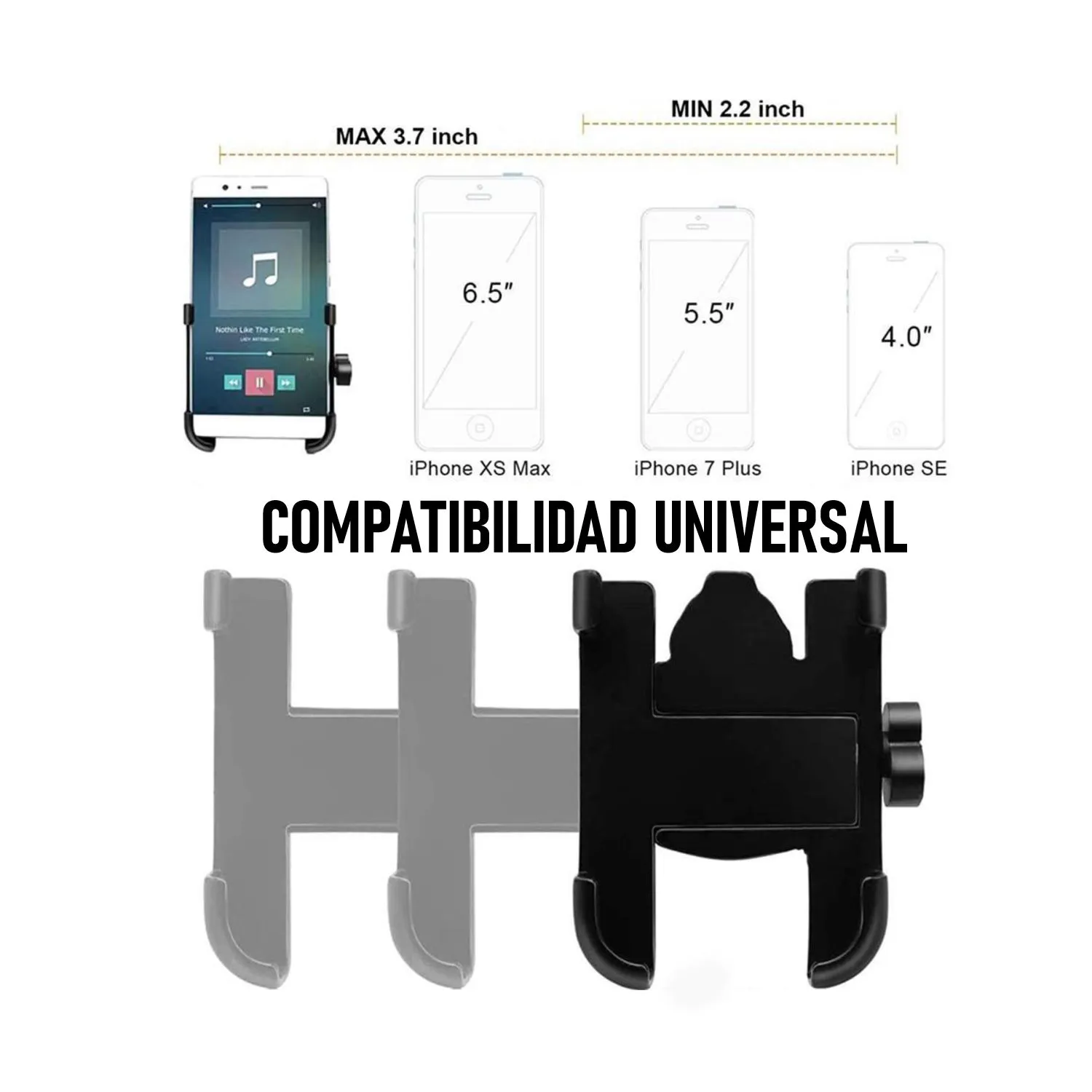 Holder Soporte Para Celular Metálico Alta Seguridad Moto