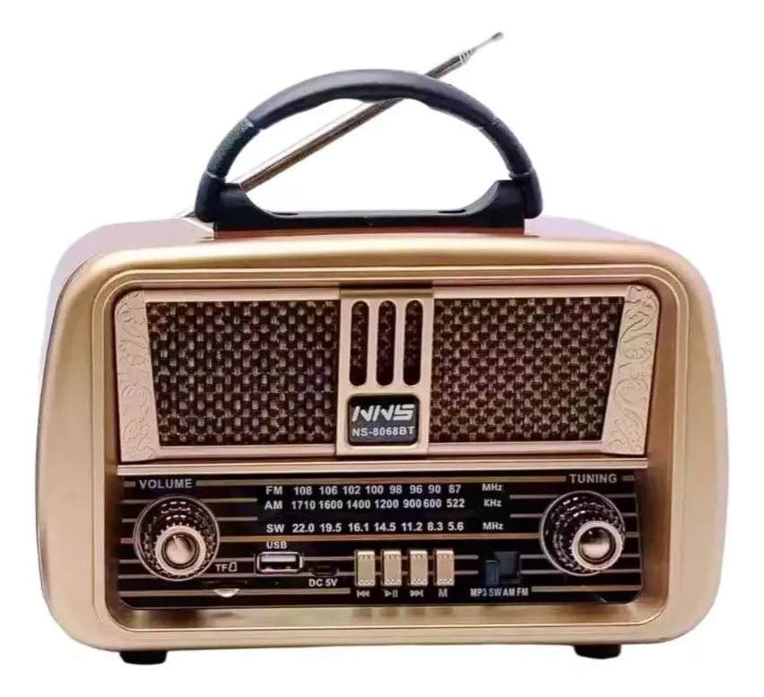 Radio Retro Potente Grande Multibandas Am Fm Bluetooth