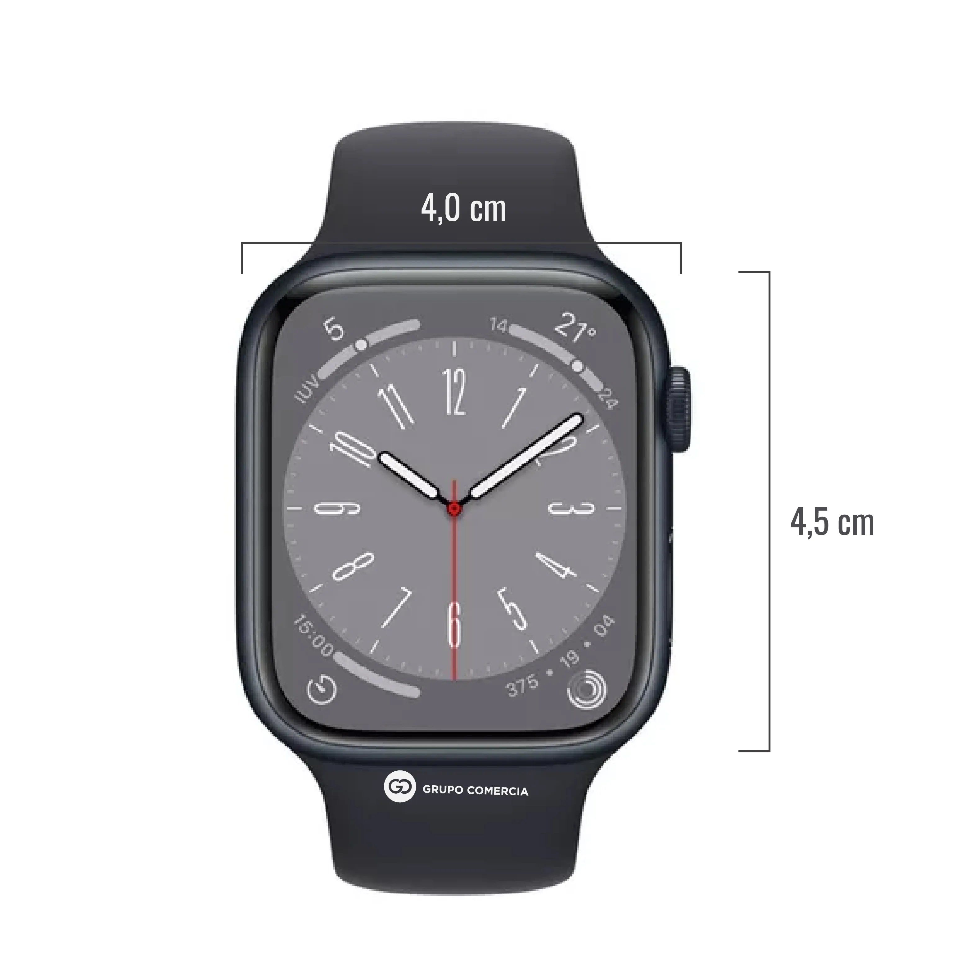 Apple Watch Replica Exacta Alta Calidad Negro 45 mm