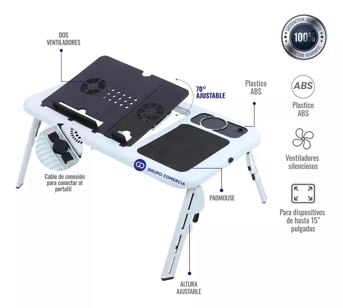 Base Soporte Para Pc Laptop Refrigerante Ajustable Plegable