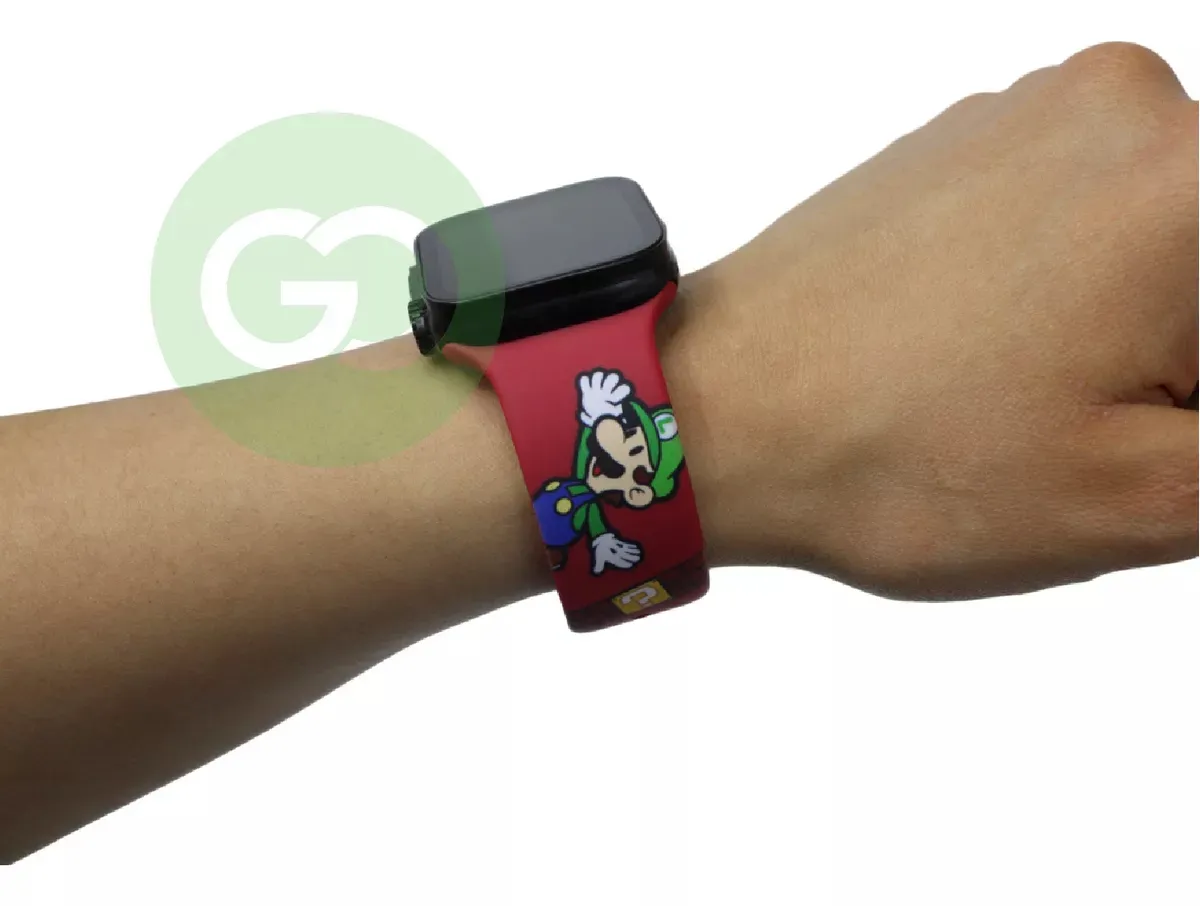 Smartwatch Para Niños Carga Inalámbrica Diseño Mario Bross