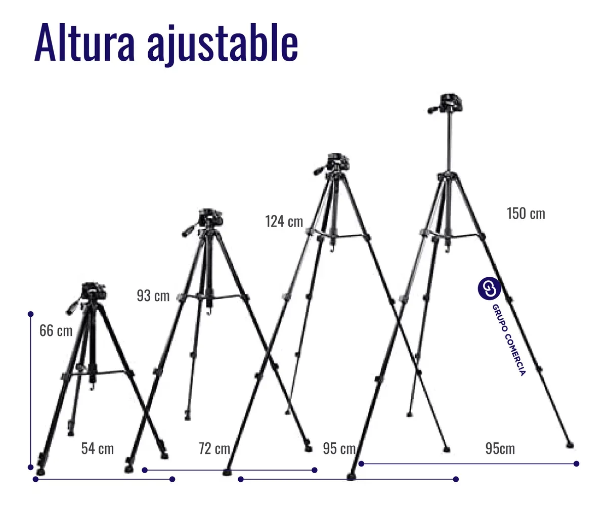 Trípode Profesional Cámara Todo En 1 Multiservicio Estuche