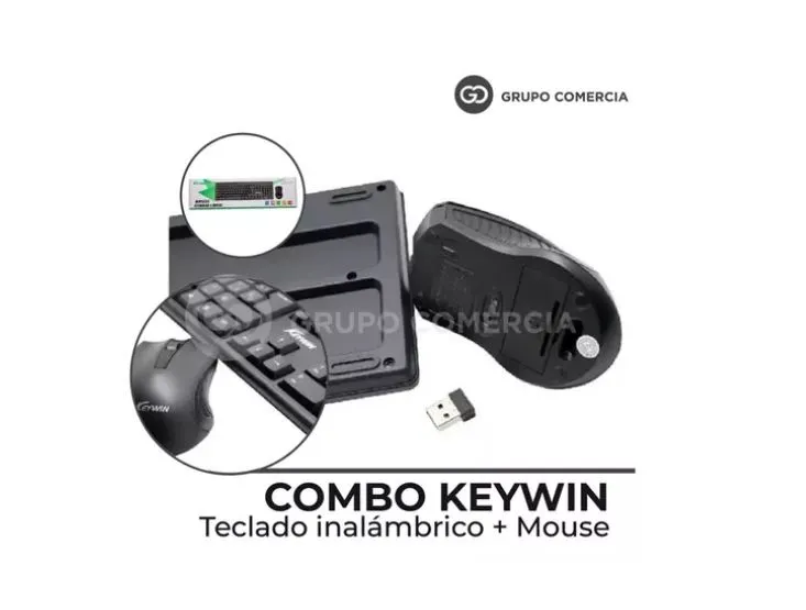 Combo Inalámbrico Keywin: Teclado Multimedia + Mouse Con Ñ