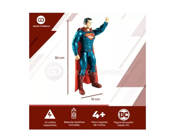 Figura Superman Articulada 30 Cm Coleccionable