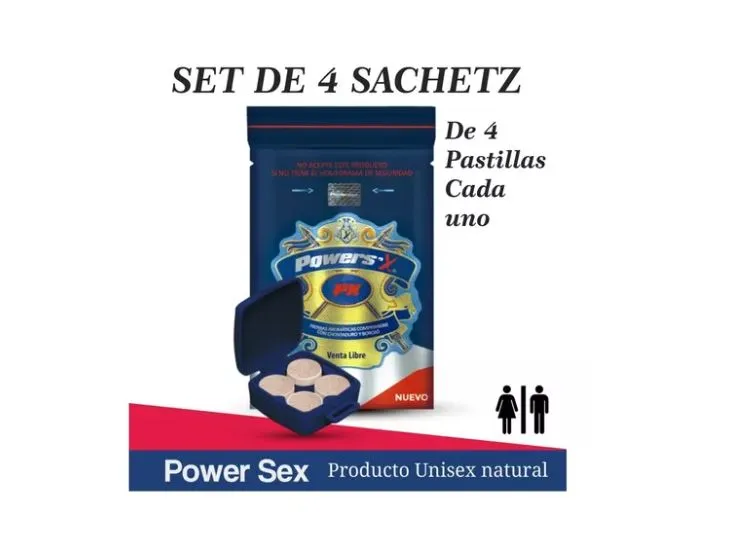 Powersex 4 Sachet 16 Tabletas 100% Potenciador Sexual