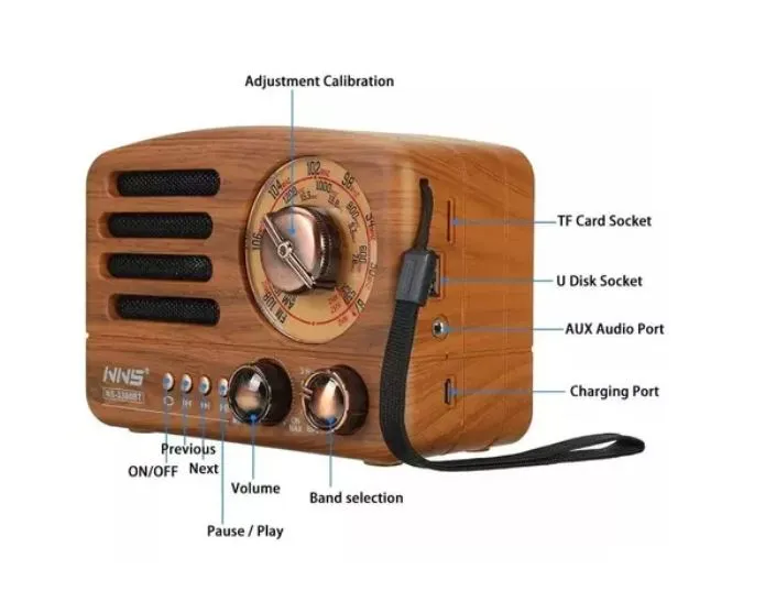 Radio Am / Fm Bluetooth Retro Vintage Recargable Usb