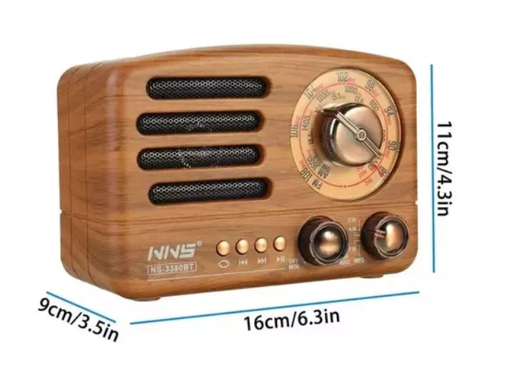 Radio Am / Fm Bluetooth Retro Vintage Recargable Usb