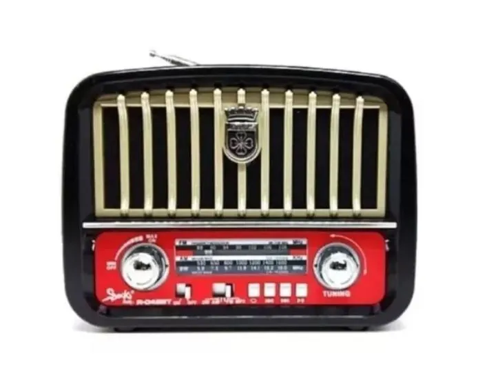 Radio Parlante Linterna Usb Retro Am Fm Recargable