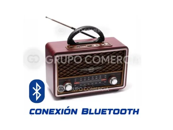 Radio Vintage Fm / Am Parlante Bluetooth Mp3 Recargable
