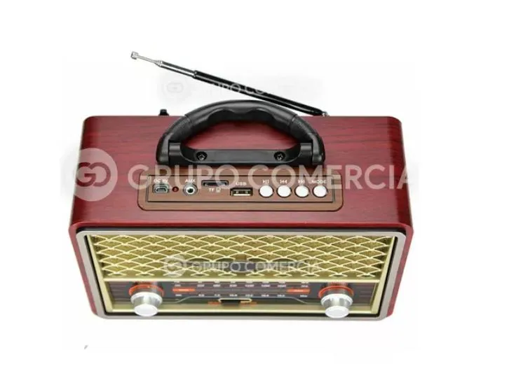 Radio Vintage Fm / Am Parlante Bluetooth Mp3 Recargable