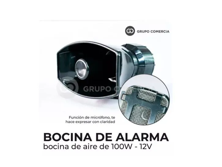 Sirena Y Perifoneo 7 Tonos Alta Potencia Megáfono 100w