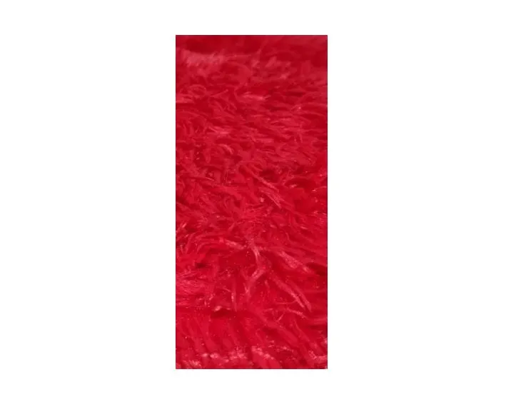 Alfombra Tapete Peluda Hogar 2mts X 1.5mts Decorativo Rojo