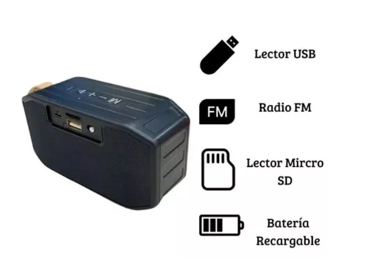 Parlante Bluetooth Mini Potente Recargable Radio Fm Original