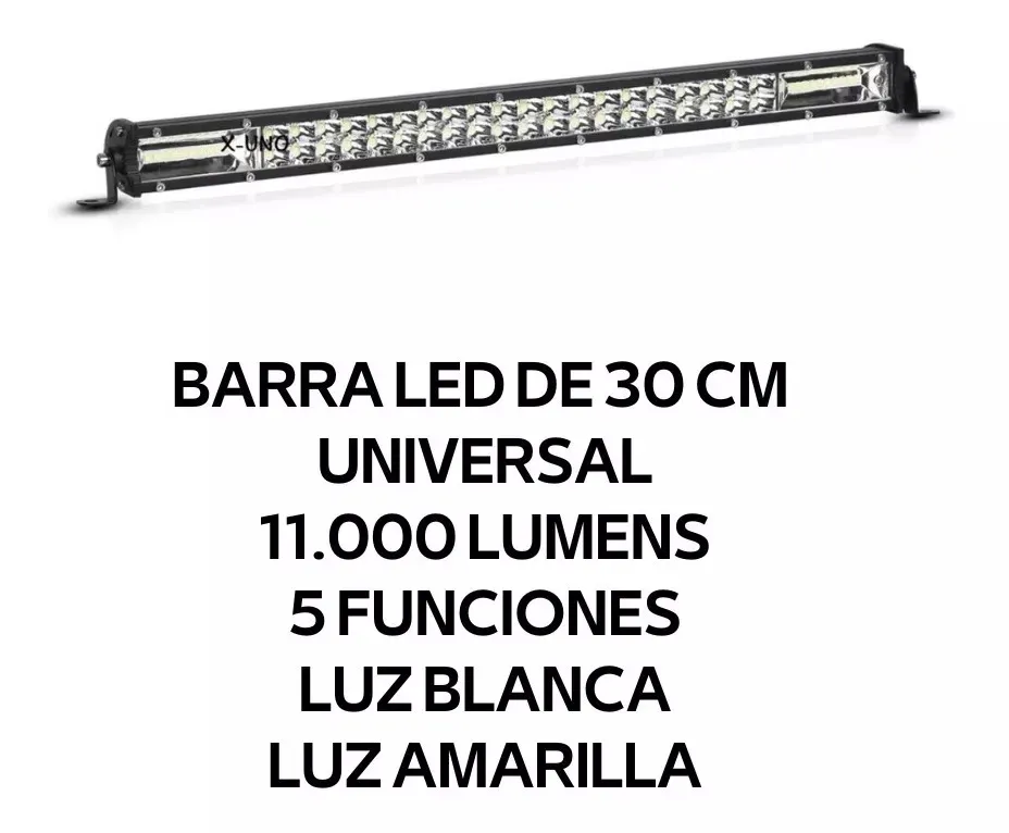 Exploradora Slim 11.000 Lm Barra De Led Doble Fija 30 Cm