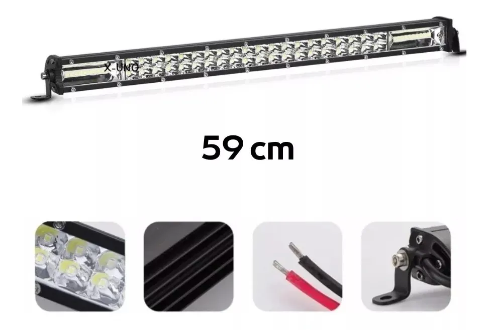 Exploradora Slim 15.000 Lm Barra De Led Doble Fija 59 Cm