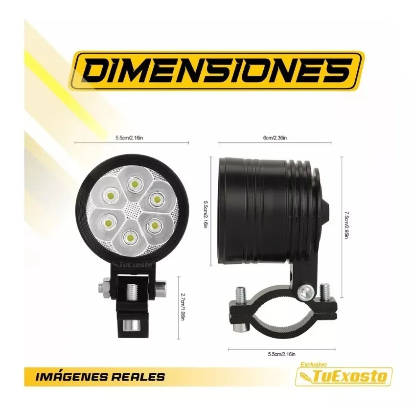 Par Exploradoras Led Potentes Motos Universal 3 Funciones