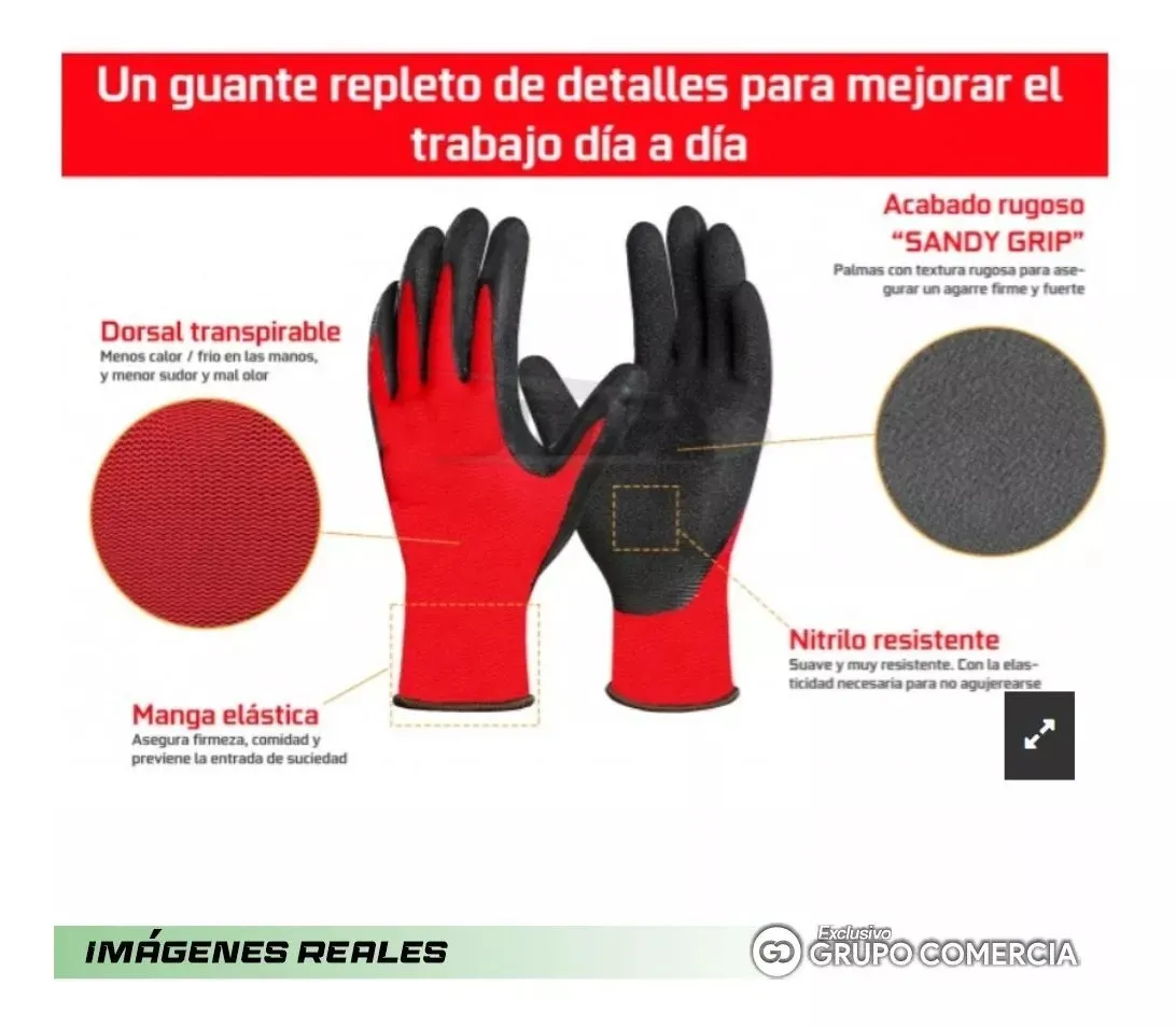 Guantes Dotación Para Trabajo Antideslizante Comodos