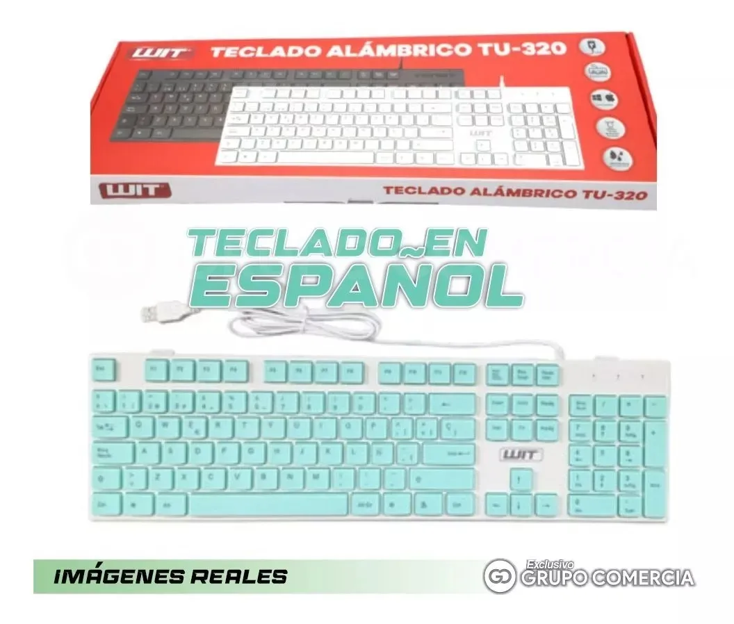 Teclado Para Computador Wit Original Ergonomico Usb