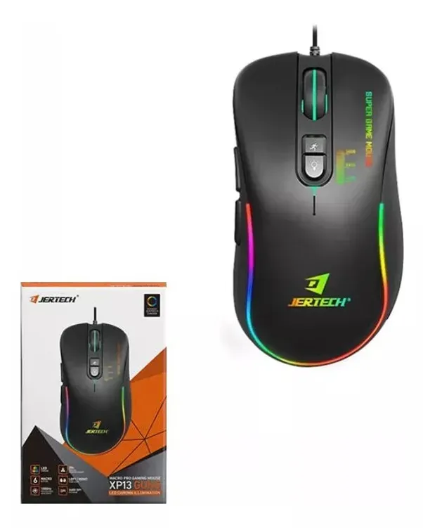 Mouse Jertech Xp13 Guns 3600 Dpi Ergonomico 7 Botones Gamer