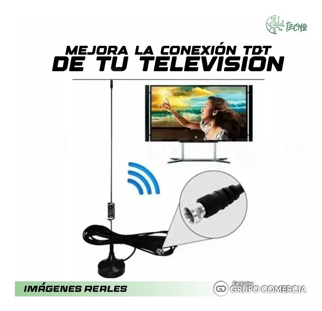 Antena Tdt 1.5 Metros Para Televisor Buena Señal