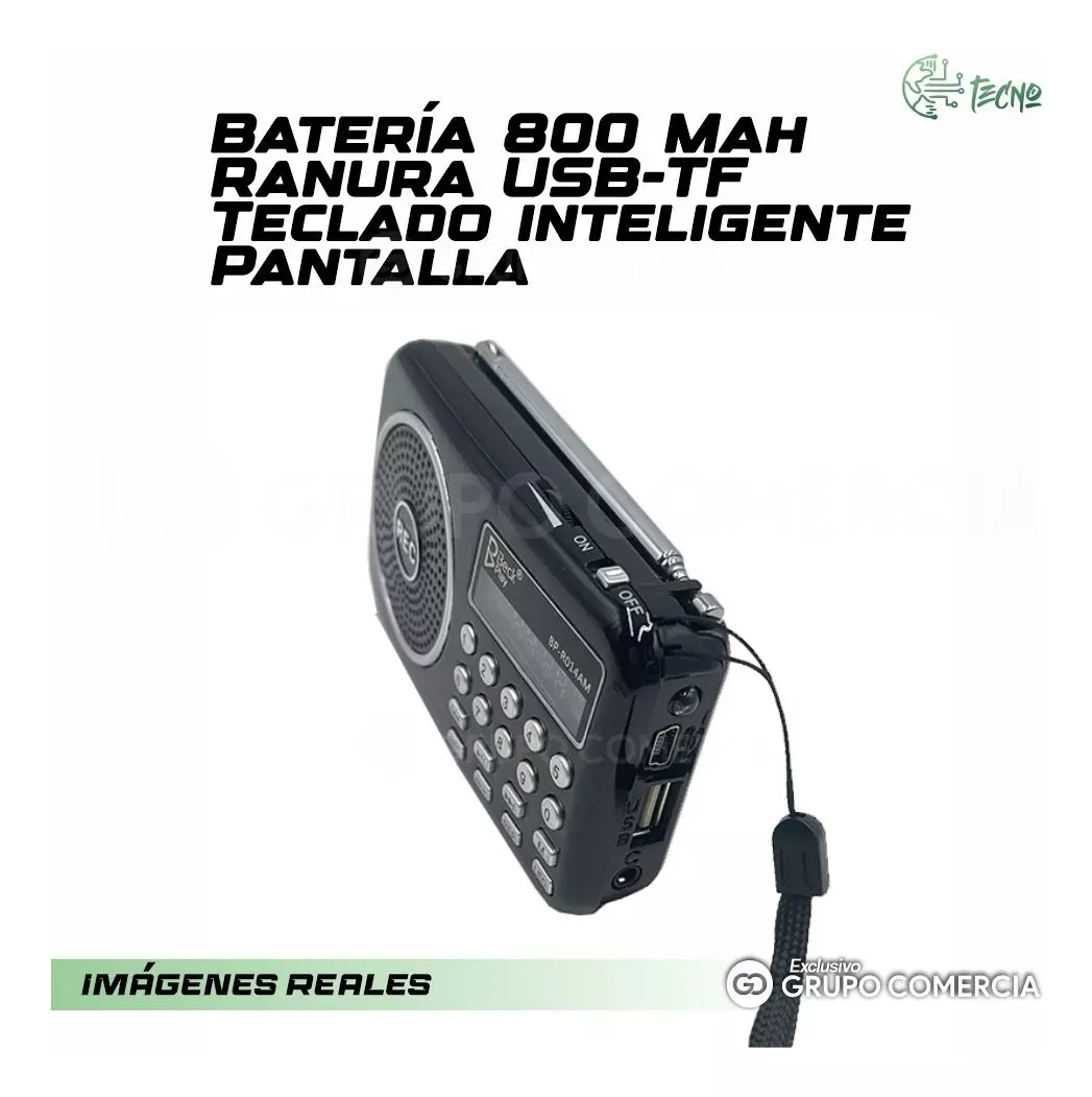 Radio Mini De Bolsillo Potente Con Linterna Digital Memoria