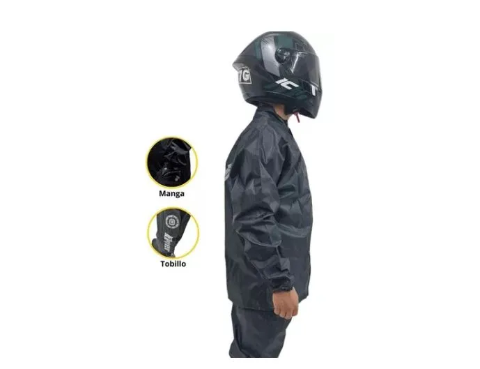 Impermeable Para Motociclistas 2 Piezas Tipo Sudadera Fino