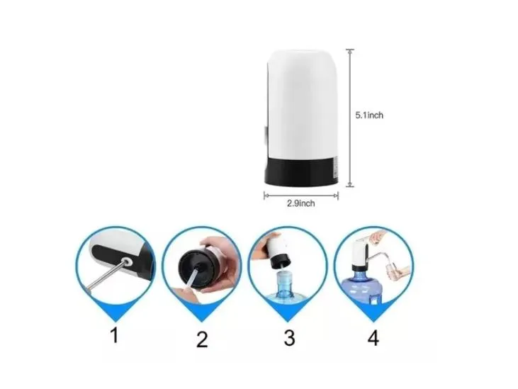 Dispensador De Agua Automático Usb Para Botellón Universal