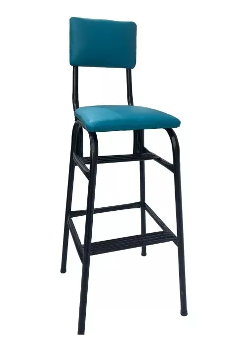 Silla Butaco Escalera Dos Pasos Doble Uso Cómoda Color Azul