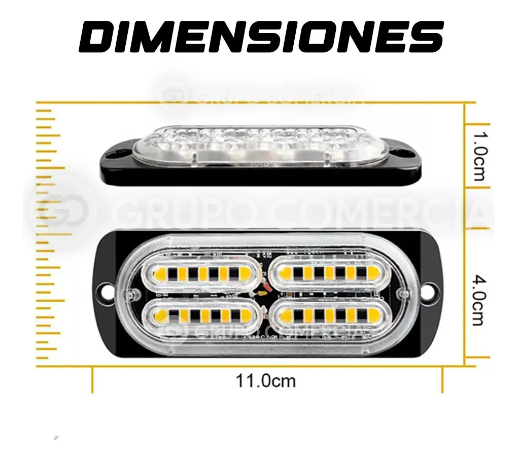 Par De Luces Led Federales 10 Funciones Para Vehículos Truck