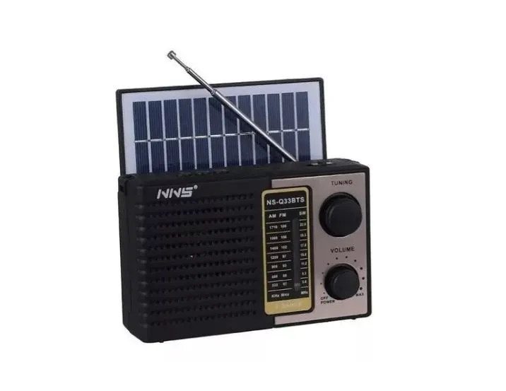 Radio Con Panel Solar Mp3 Bluetooth Con Linterna Am/ Fm