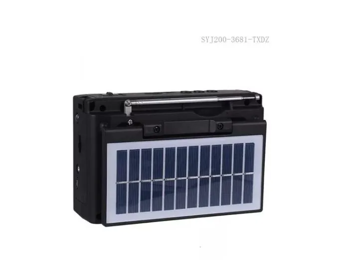 Radio Con Panel Solar Mp3 Bluetooth Con Linterna Am/ Fm