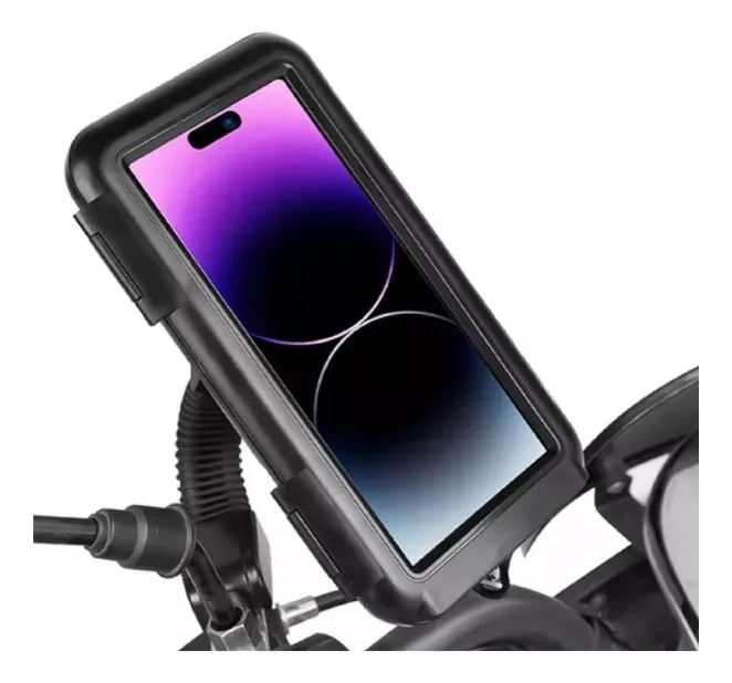 Holder Soporte De Celular Para Moto Impermeable De Espejo