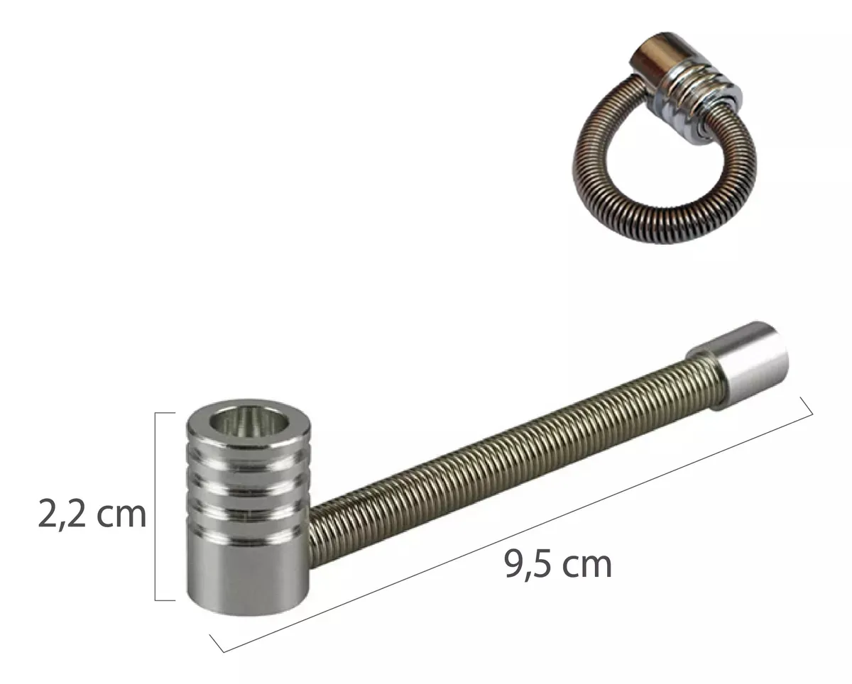 Pipa Para Fumar Plegable En Aluminio De Bolsillo